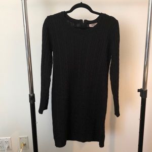 Black Kitted Sweater Dress